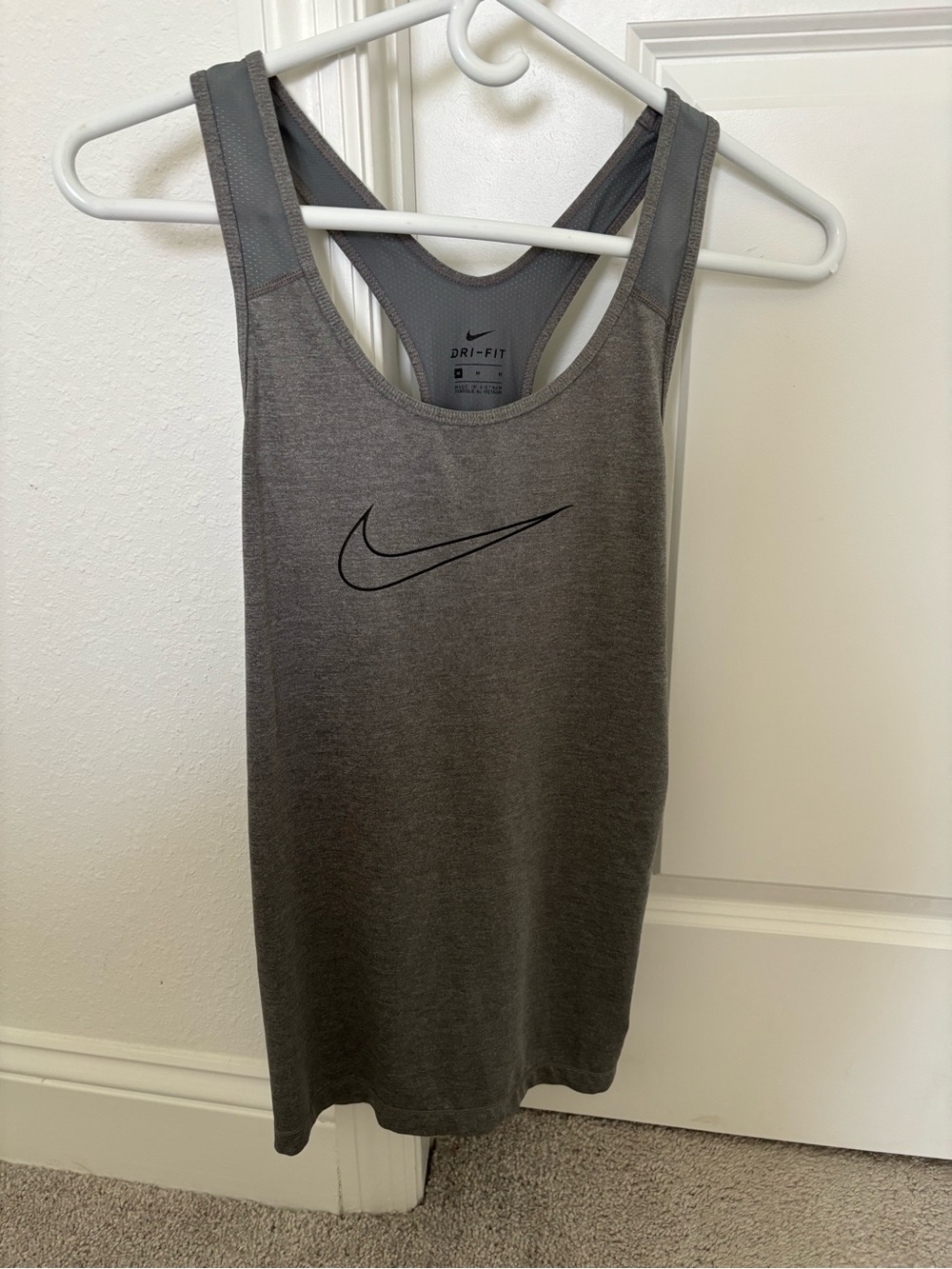 Nike Dri-FIT Gray Racerback Tank Top, Women’s Medium
